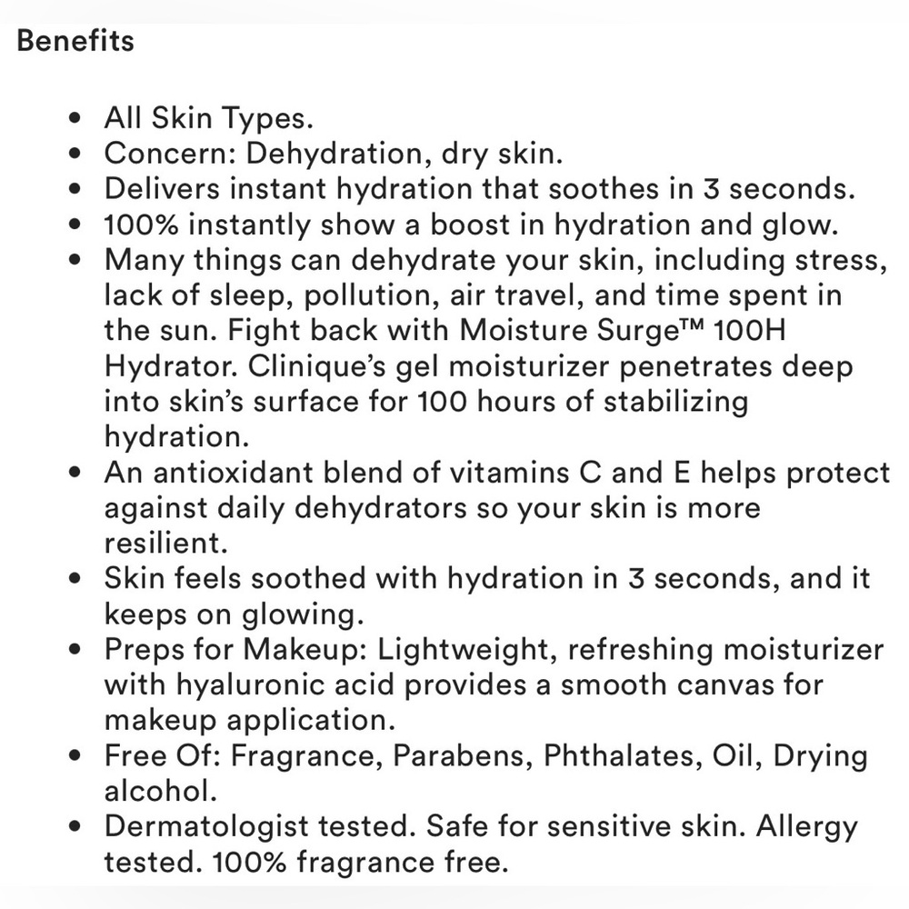 Clinique Moisture Surge 100H Auto Replenishing Hydrator, All About Eyes, & Mask - Picture 5 of 17